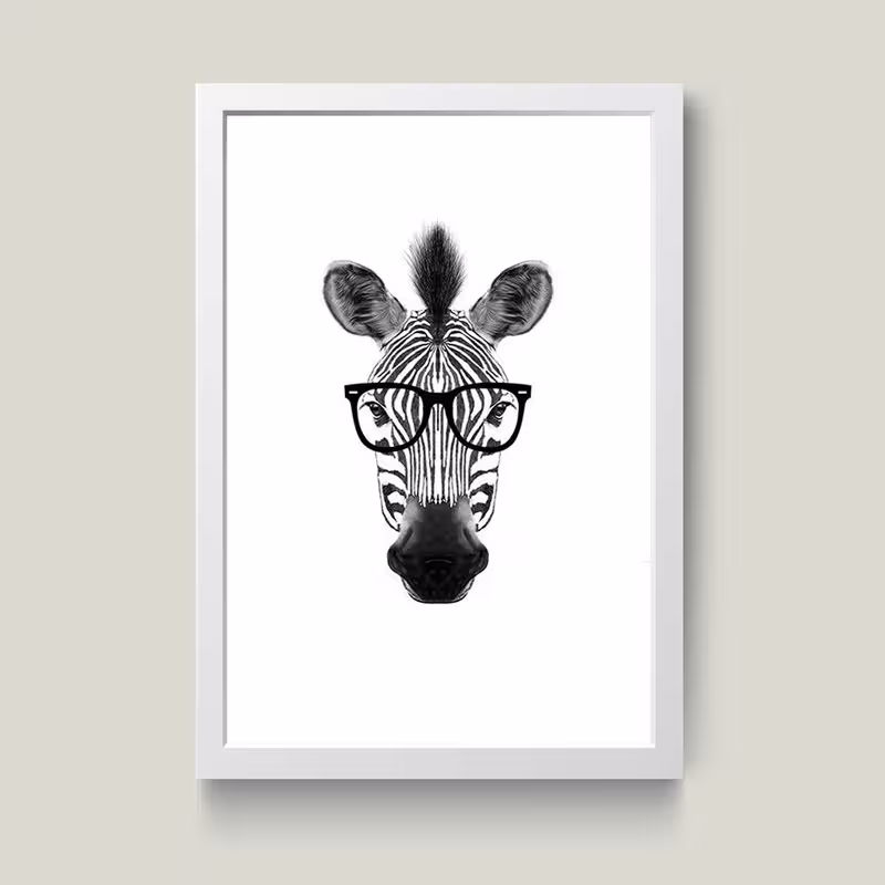 تابلو مدل Cute Zebra کدm2415-w | دنیای قاب