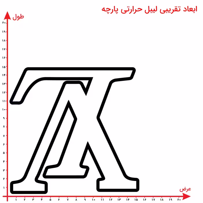 استیکر پارچه و لباس مدل برچسب dtf طرح لویی ویتون