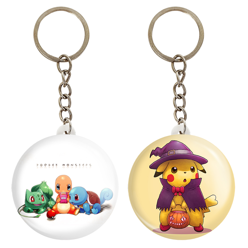 جاکلیدی خندالو مدل اسکوئرتل و هیتوکاگه و بولباسور و پیکاچو انیمه پوکمون کد 1740517416 مجموعه 2 عددی