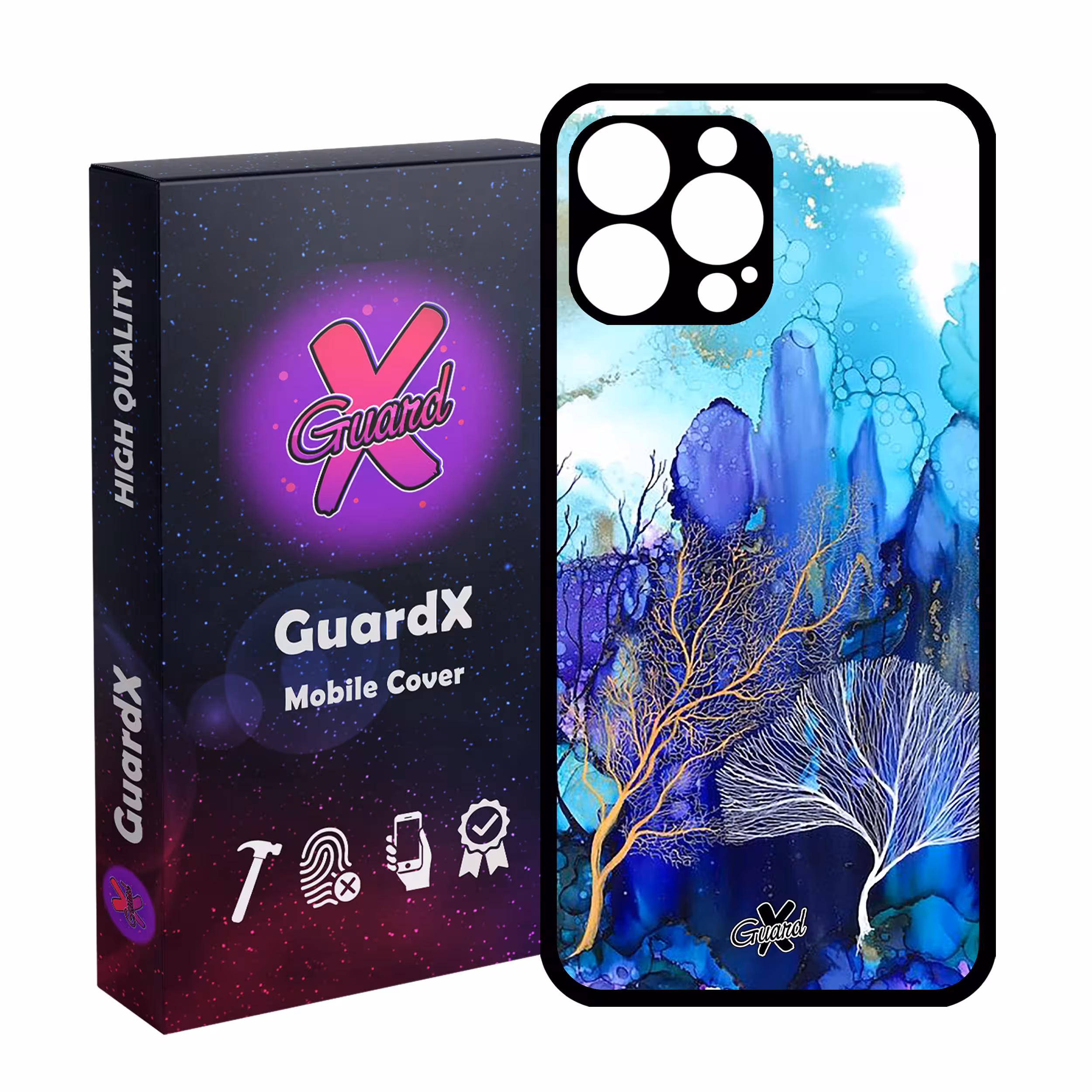 کاور گارد ایکس طرح آبرنگی مدل Glass10292 مناسب برای گوشی موبایل اپل iPhone 13 Pro Max