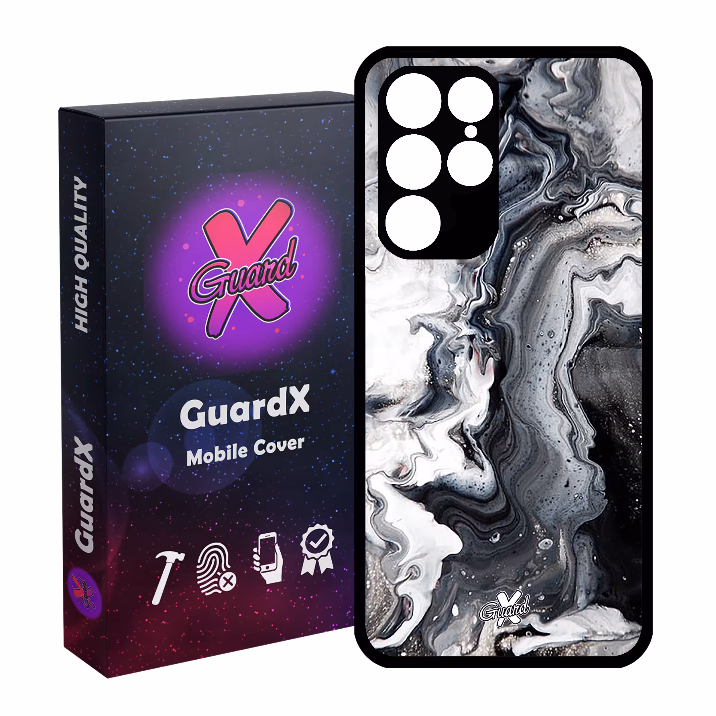 کاور گارد ایکس طرح ماربل مدل Glass10277 مناسب برای گوشی موبایل سامسونگ Galaxy S22 Ultra