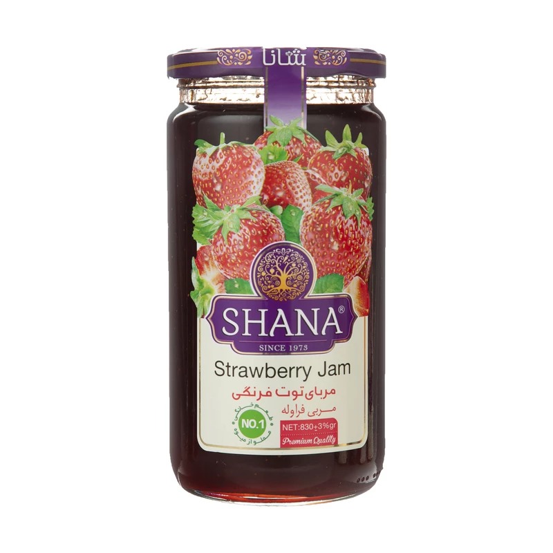 مربا توت فرنگی 830g شانا