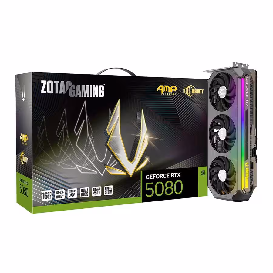 کارت گرافیک زوتک مدل GAMING GeForce RTX 5080 AMP Extreme INFINITY ULTRA 16GB GDDR7