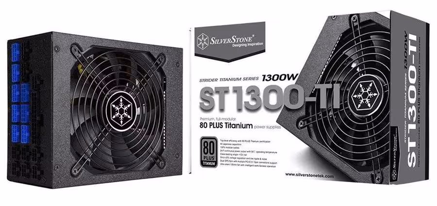 منبع تغذیه کامپیوتر سیلوراستون مدل Strider Titanium SST-ST1300-TI