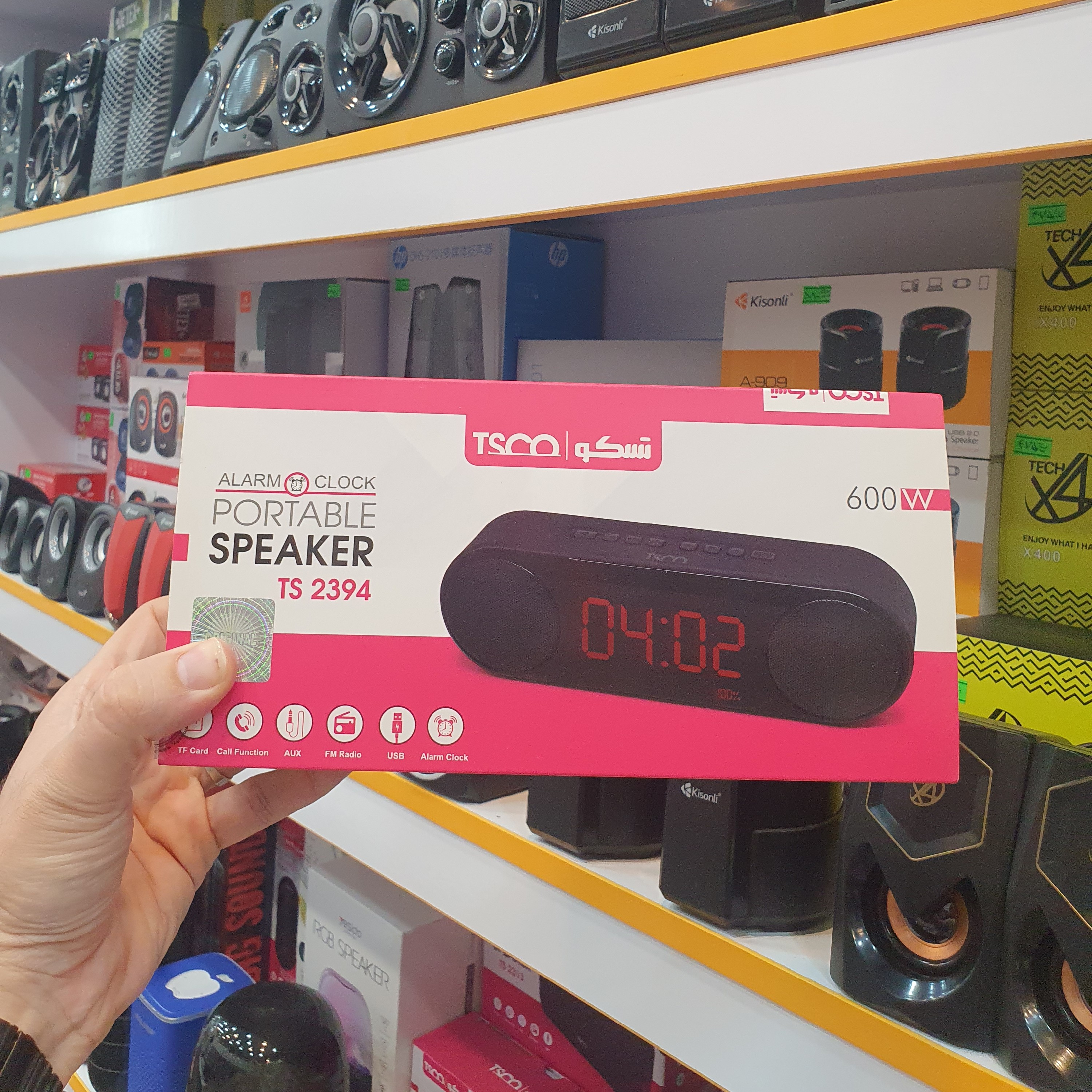 اسپیکر بلوتوث شارژی و ساعت دار تسکو Tsco TS 2394
