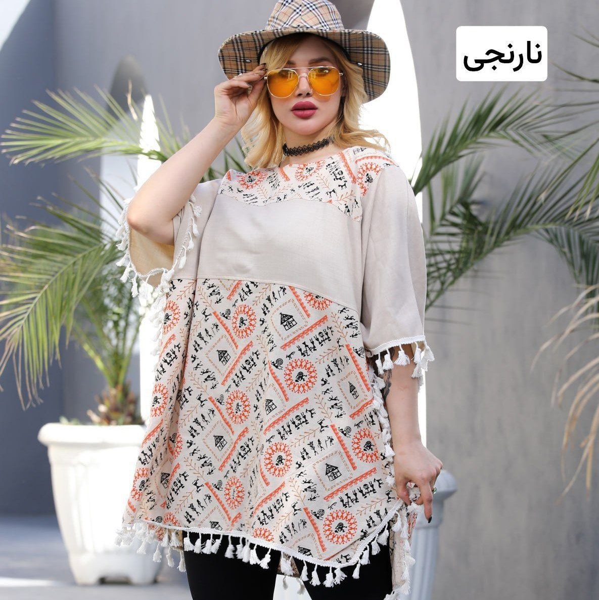 مانتو شالی منگوله دار