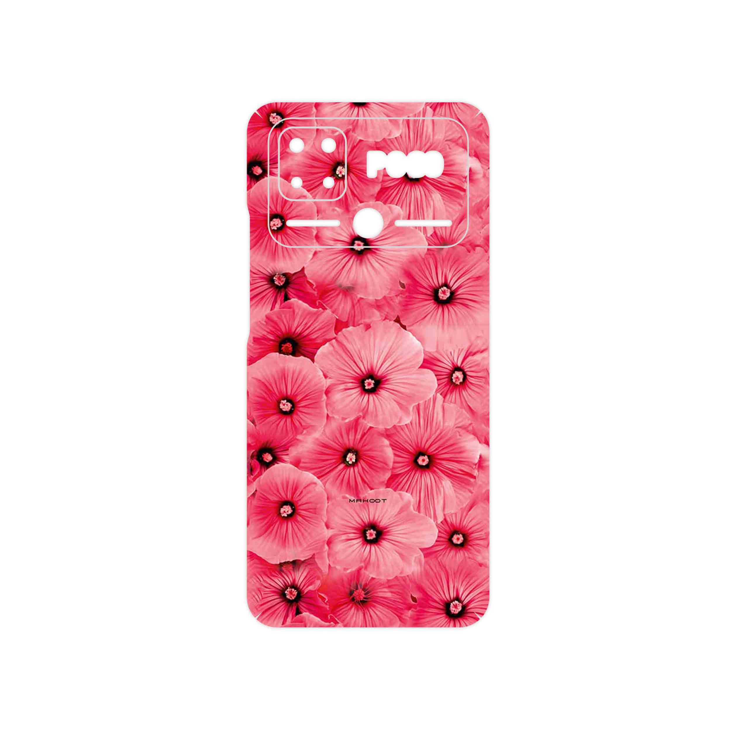 برچسب پوششی ماهوت مدل Pink_Flower مناسب برای گوشی موبایل شیائومی Poco C40