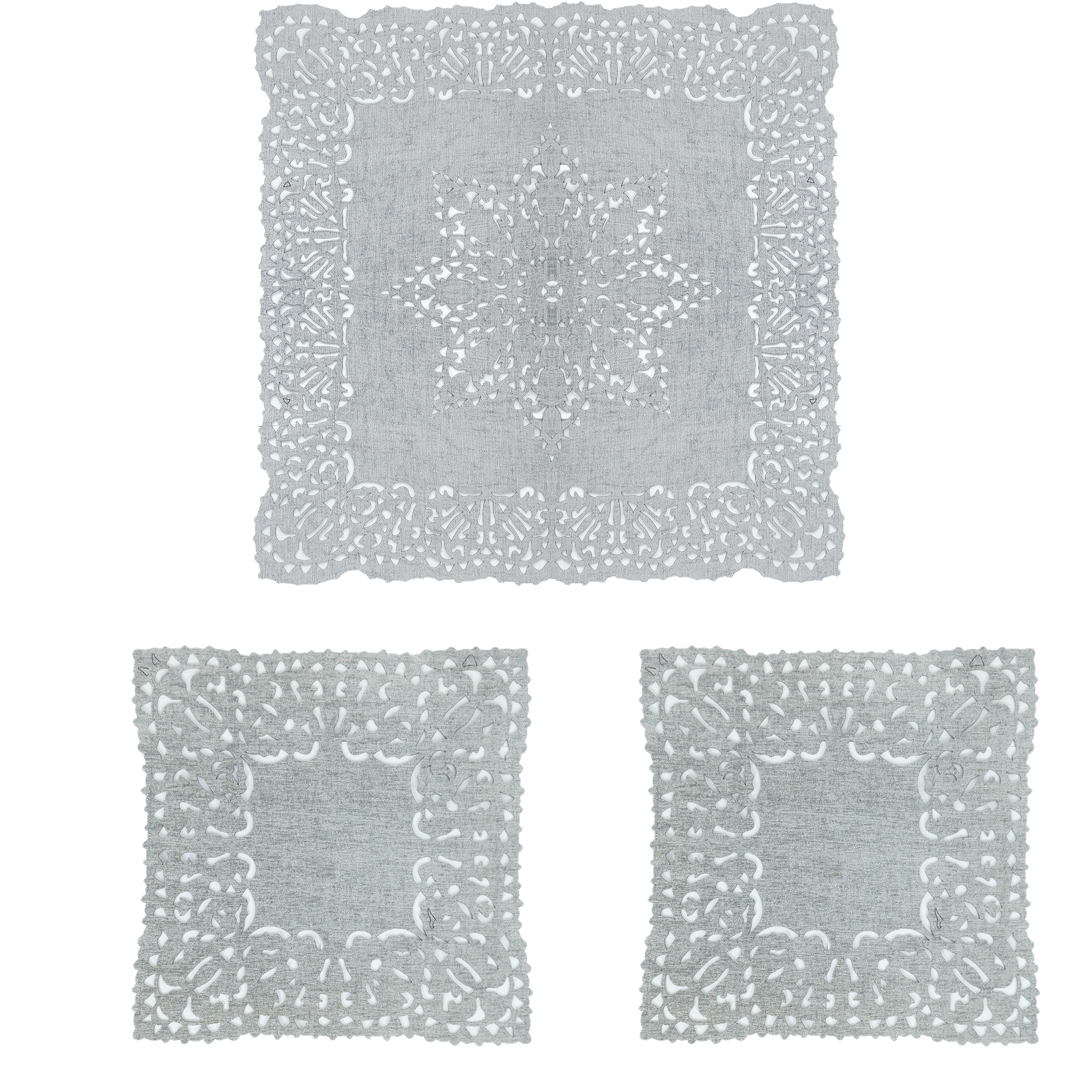 رومیزی مدل برش لیزر طرح ستاره مجموعه 3 عددی