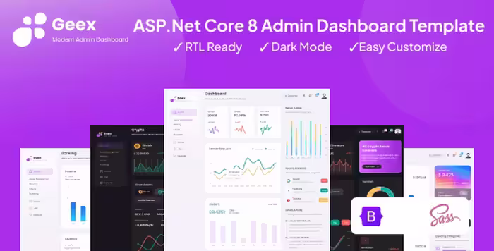 دانلود قالب داشبورد مدیریتی Geex ASP .Net Core