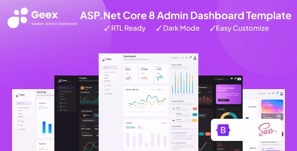 دانلود قالب داشبورد مدیریتی Geex ASP .Net Core