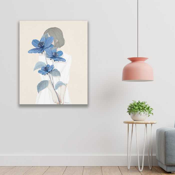 تابلو بوم مدل گل و دختر کد vnd-56