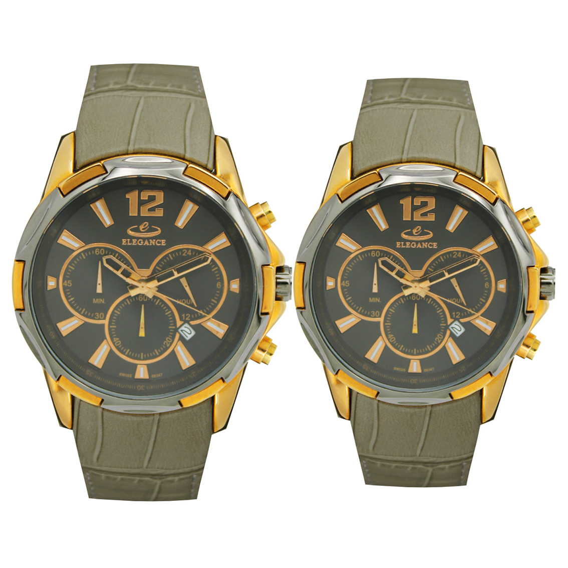 ست ساعت مچی عقربه ای الگانس زنانه ومردانه مدل 88347