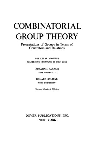 خرید و دانلود نسخه کامل کتاب Combinatorial group theory