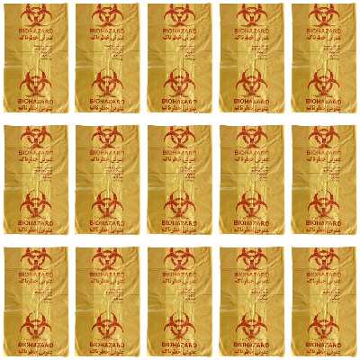 کیسه زباله طرح عفونی مدل ضخیم 90.70 بسته 15عددی