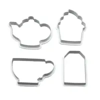 قالب شیرینی به گز مدل قوری و فنجان مجموعه 4 عددی