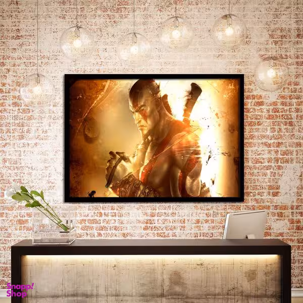 تابلو نوری بکلیت مدل طرح بازی گیمینگ God of war مدل چراغدار B-s1408