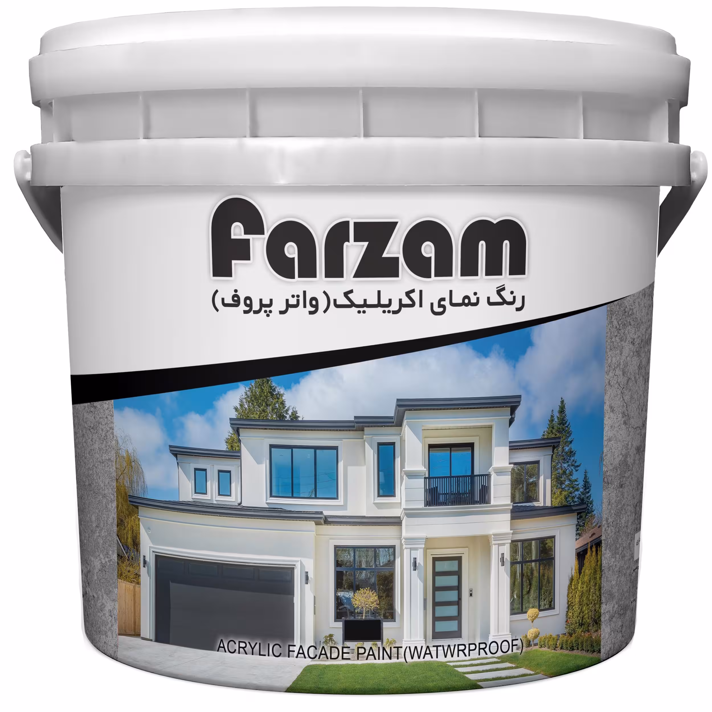 رنگ نمای اکریلیک سبز فرزام کد 728 وزن 4 کیلوگرم