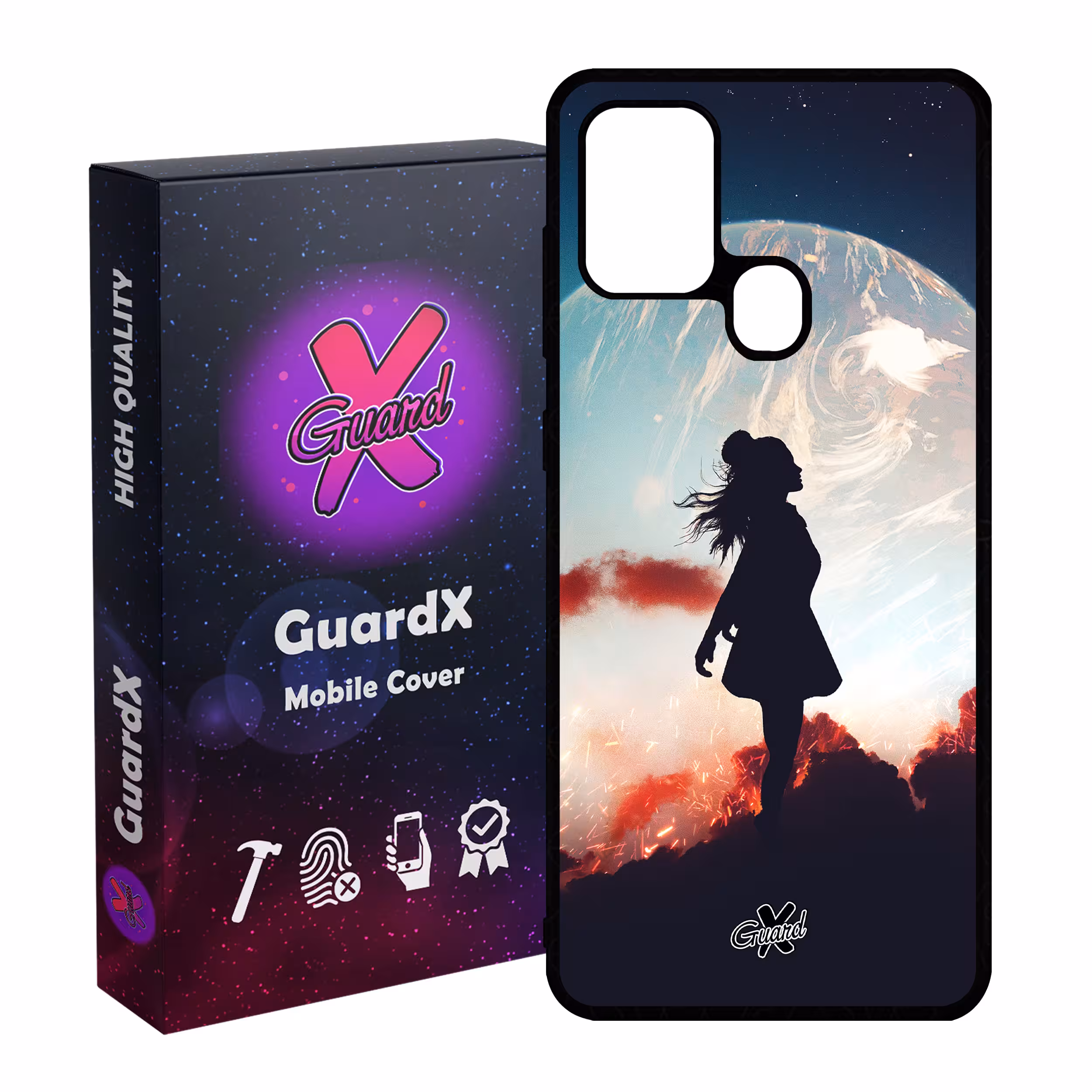 کاور گارد ایکس طرح دختر مدل Glass10195 مناسب برای گوشی موبایل سامسونگ Galaxy A21s