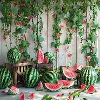 بک دراپ عکاسی یلدا با میز چوبی و برگ | گرافیک با طعم تربچه