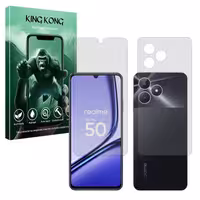 محافظ صفحه نمایش شفاف کینگ کونگ مدل Tough مناسب برای گوشی موبایل ریلمی Note 50 به همراه محافظ پشت گوشی | کالا برتری
