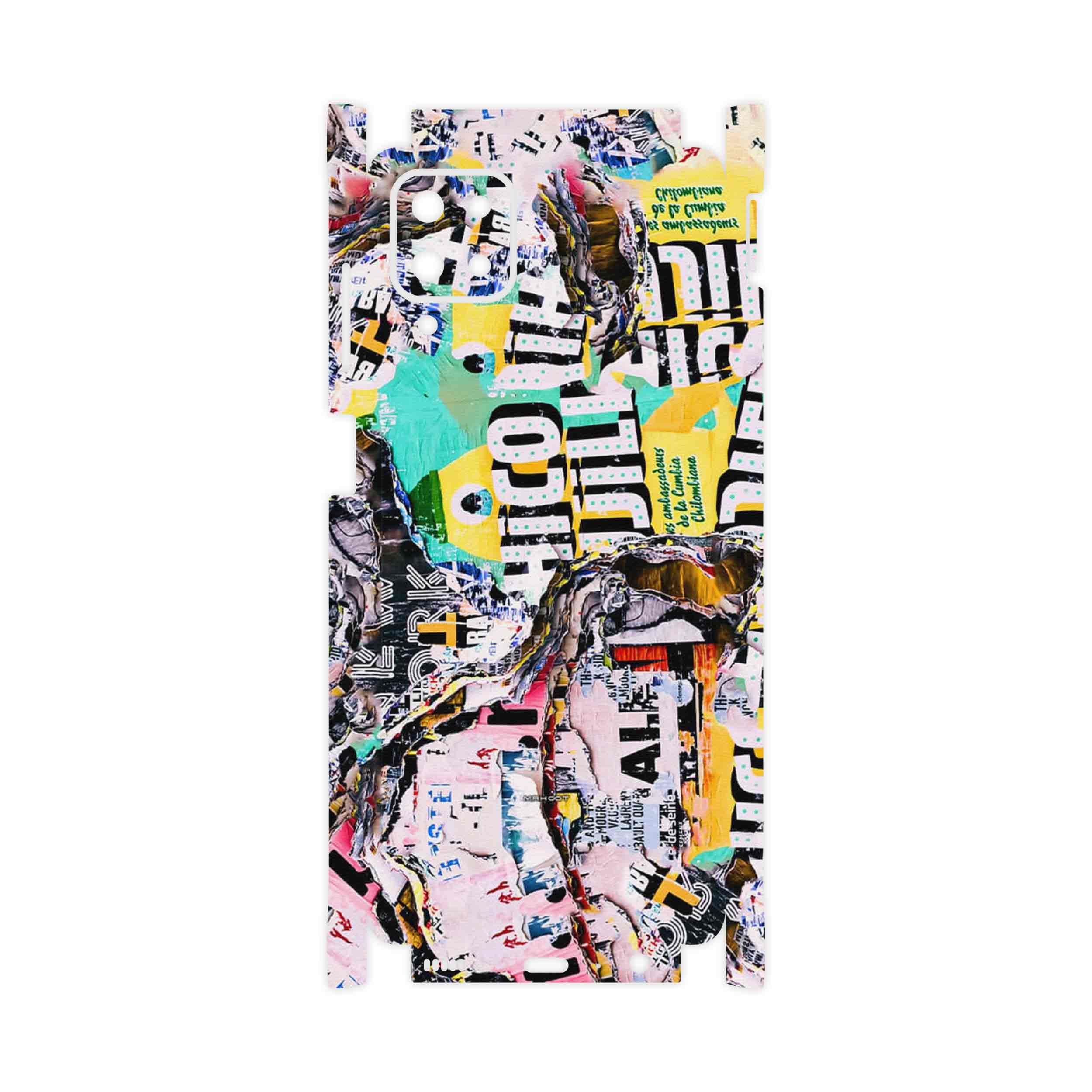 برچسب پوششی ماهوت مدل Collage of Teared Paper-FullSkin مناسب برای گوشی موبایل سامسونگ Galaxy A12 Nacho