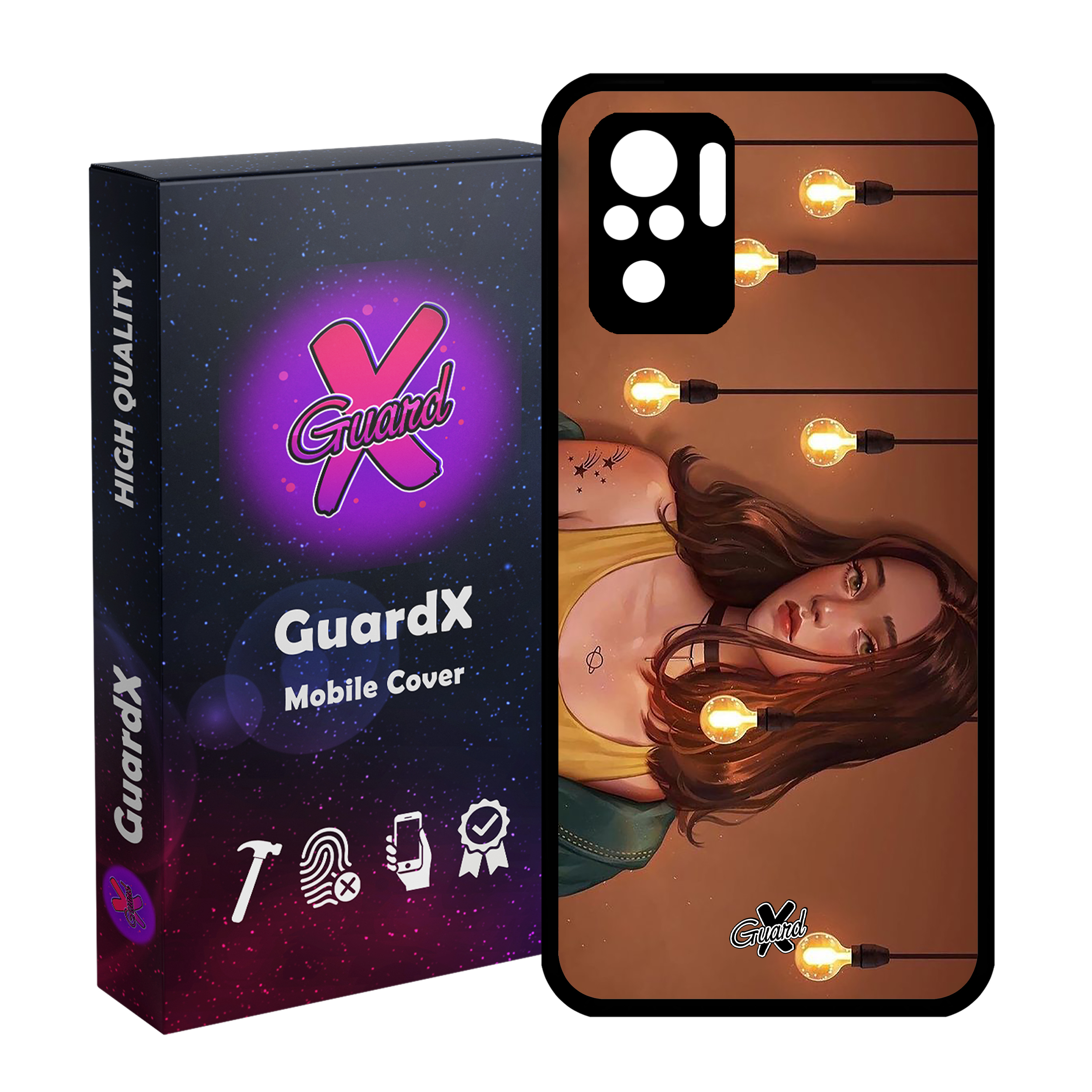 کاور گارد ایکس طرح Girl مدل Glass10034 مناسب برای گوشی موبایل شیائومی Redmi Note 10 4G / Note 10S