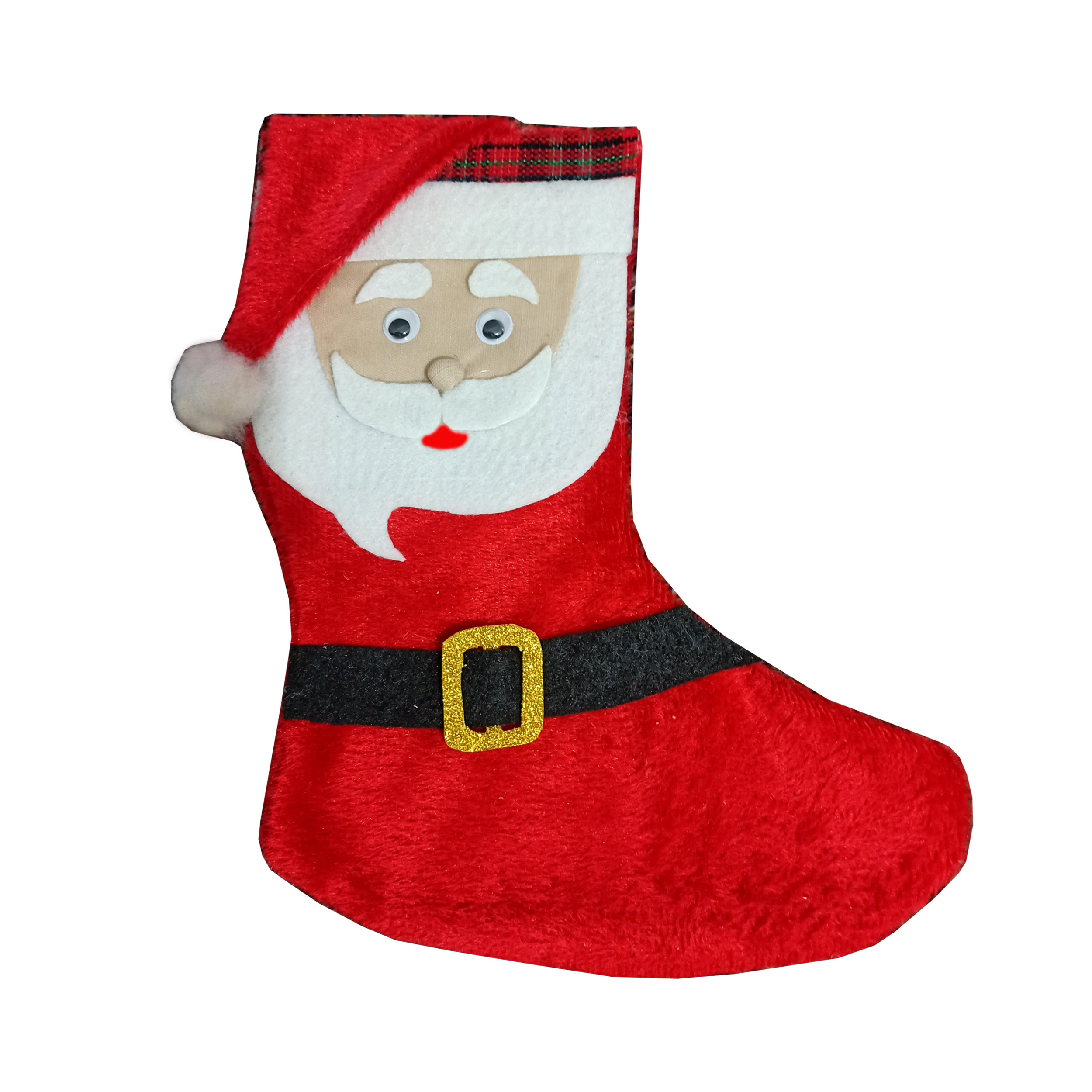 آویز تزیینی طرح جوراب کریسمس مدل بابانوئل 