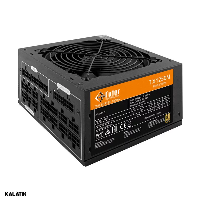منبع تغذیه کامپیوتر 1250 وات فاطر مدل TX1250M