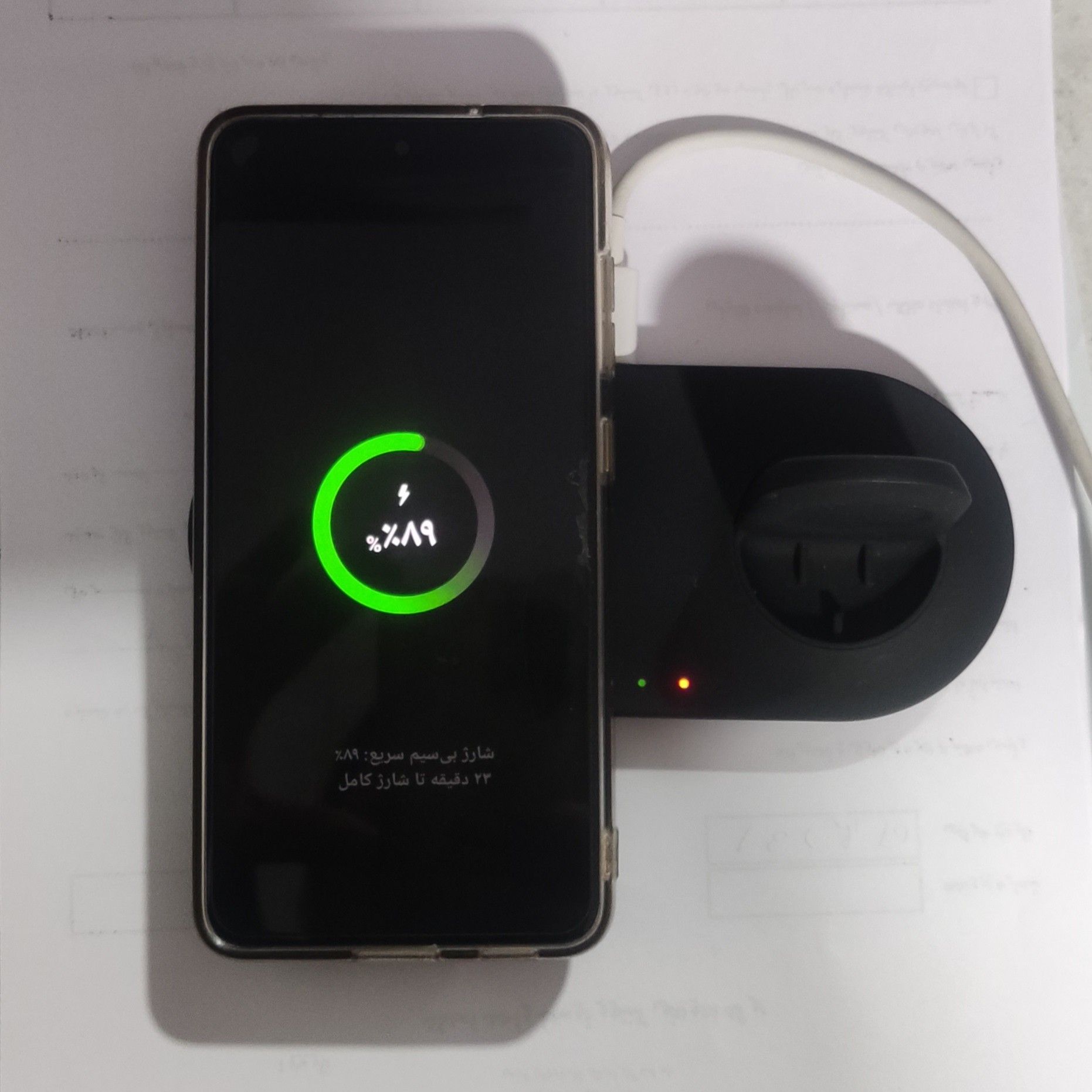 شارژر وایرلس دوکاره مدل wireless charger Duo Jh10 با تکنولوژی شارژ سریع