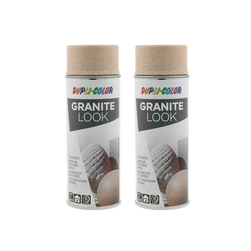 اسپری رنگ گرانیت هلویی دوپلی کالر مدل Granite look حجم 400 میلی لیتر مجموعه 2 عددی