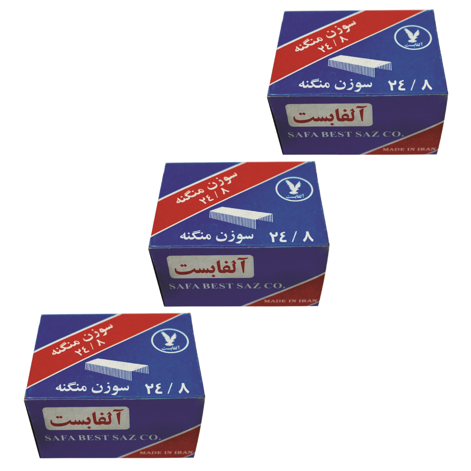 سوزن منگنه بست آلفا سایز 24/8 کد 400 بسته 12000 عددی