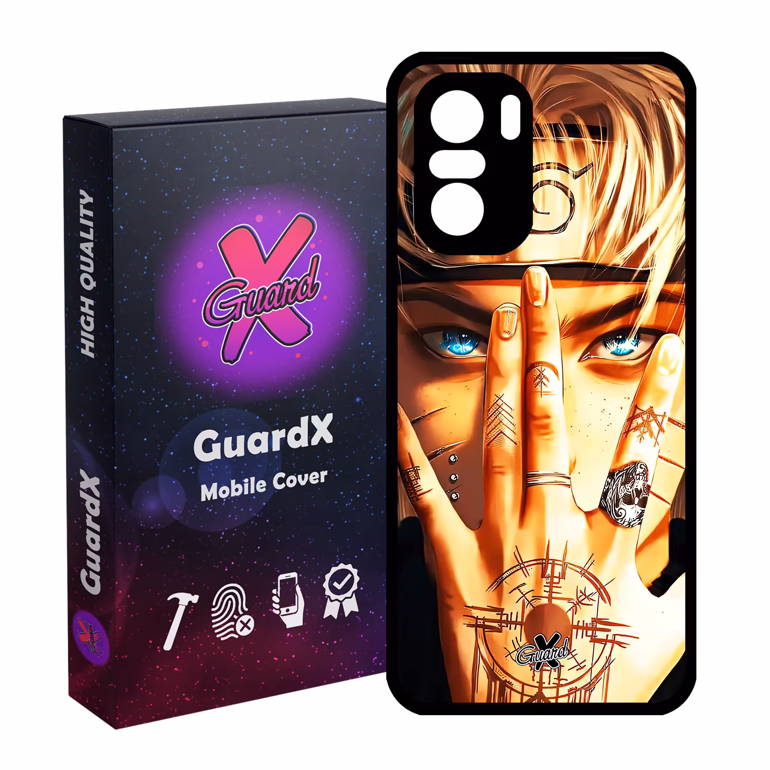کاور گارد ایکس طرح Naruto Anime مدل Glass10452 مناسب برای گوشی موبایل شیائومی Poco F3/MI 11X/MI 11X Pro/Redmi K40/K40 Pro