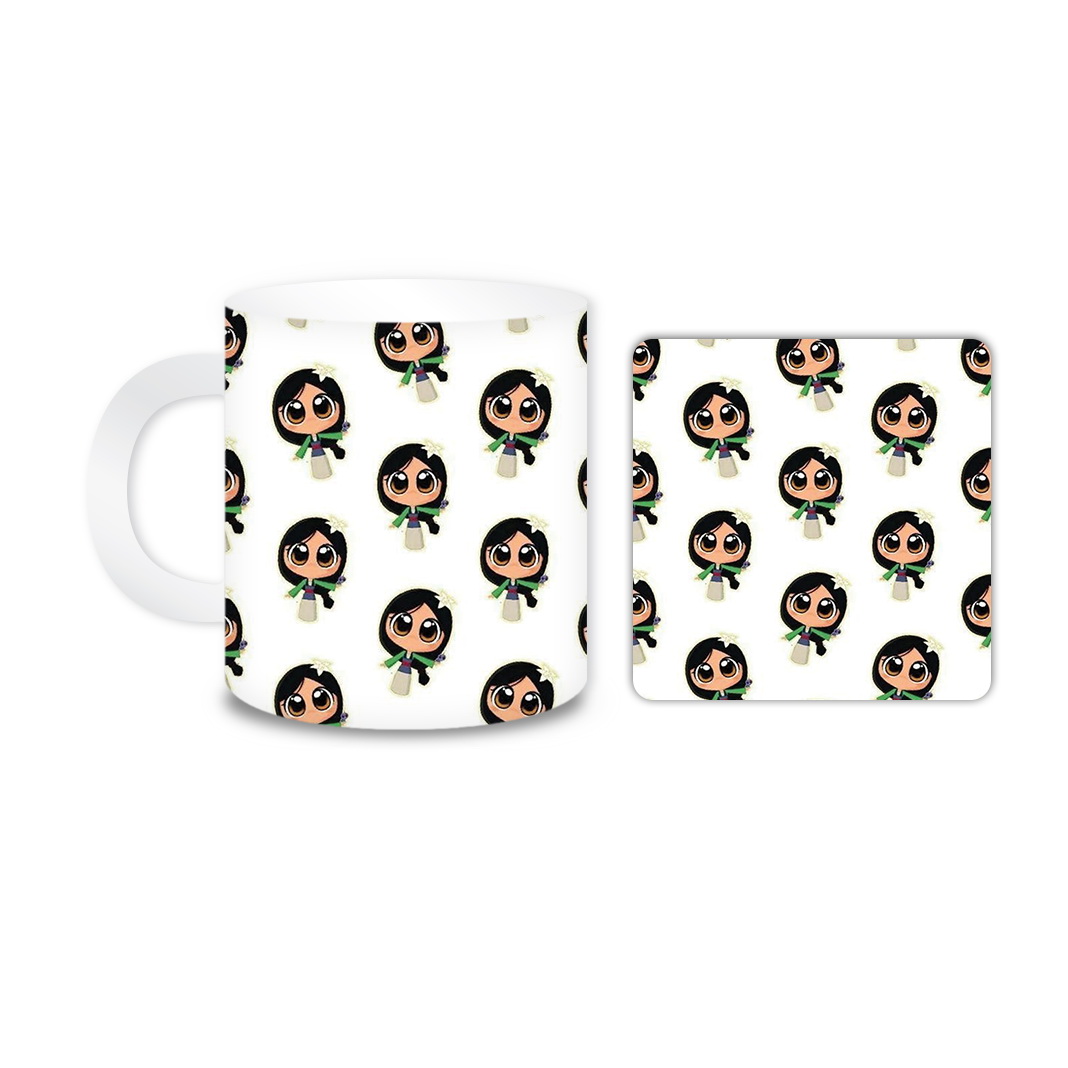 ماگ مدل دختر کد 642 به همراه زیر لیوانی