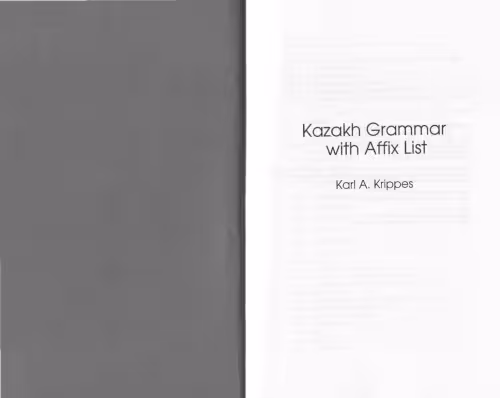خرید و دانلود نسخه کامل کتاب Kazakh Grammar With Affix List