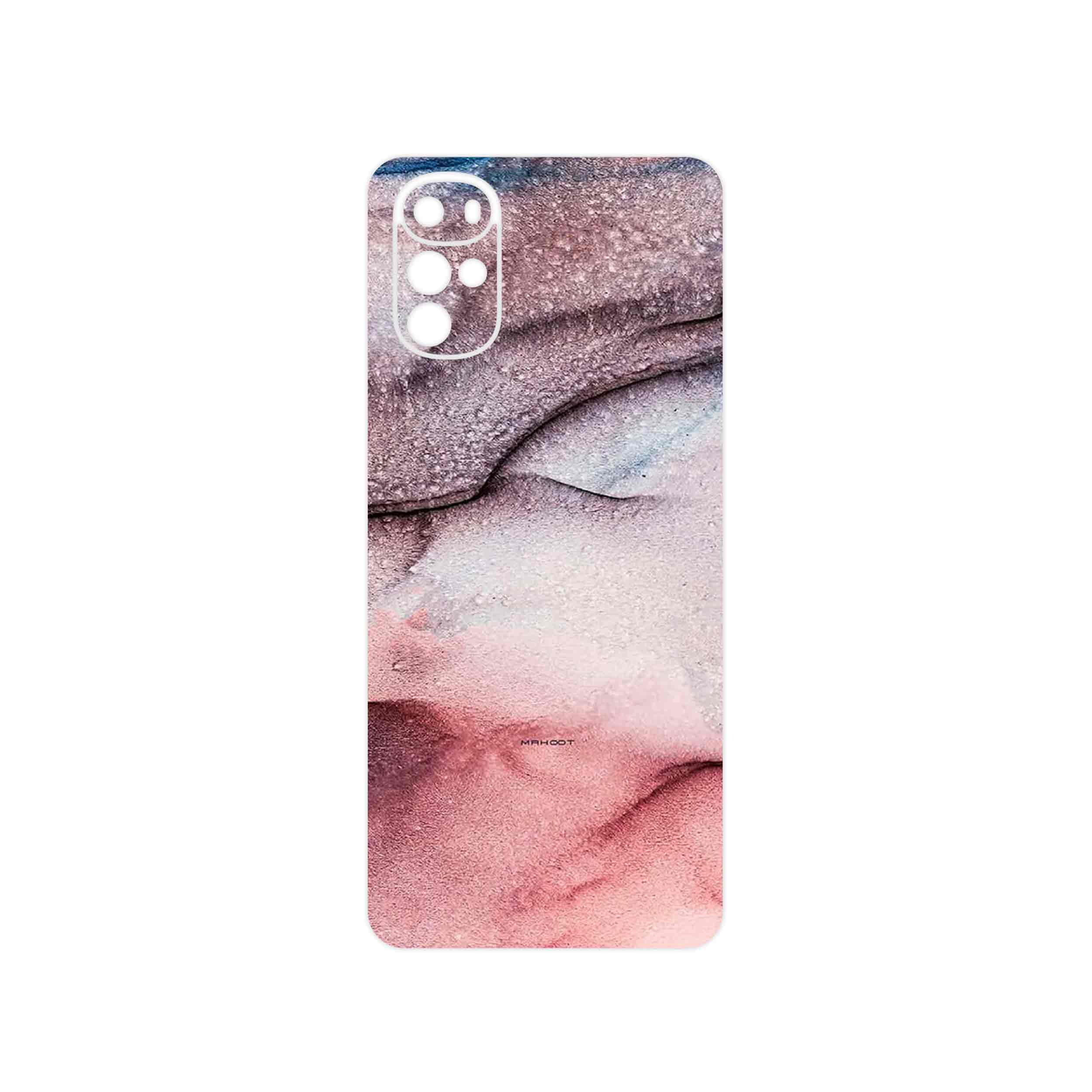 برچسب پوششی ماهوت مدل Smoky pink marble مناسب برای گوشی موبایل موتورولا Moto G22