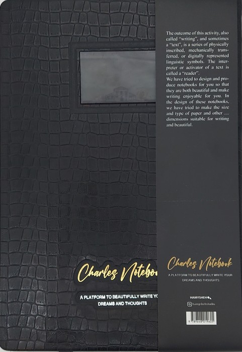 دفتر طراحی CHARLES NOTEBOOK (کد 605)،(چرم،لب طلایی) - ناشربوک | خرید آنلاین کتاب