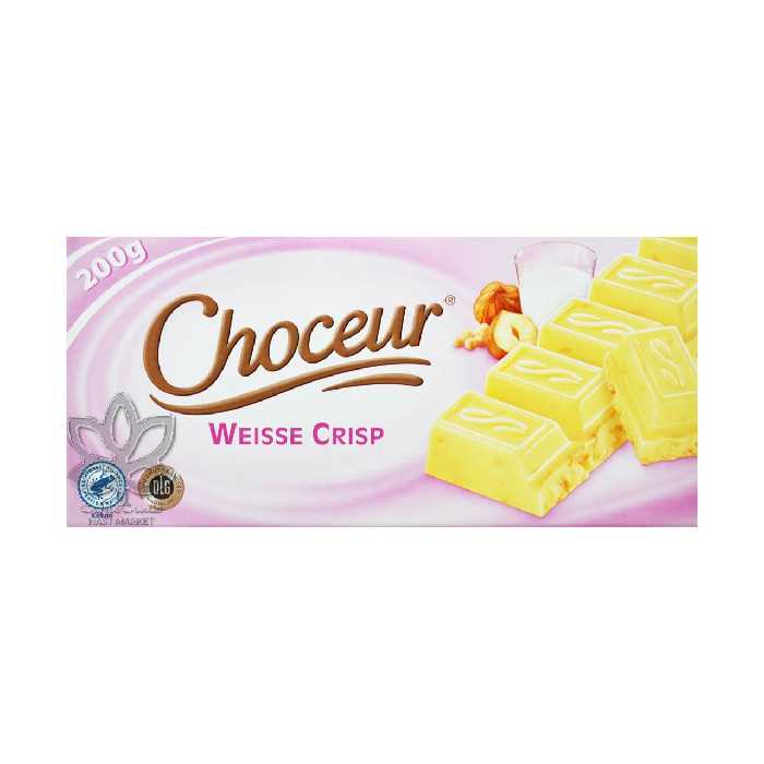 شکلات سفید با تکه های فندق کریسپی 200 گرم شوکور - choceur