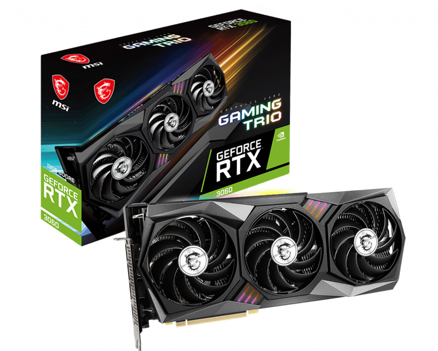 کارت گرافیک  ام اس آی مدل GeForce RTX 3060 GAMING TRIO 12G حافظه 12 گیگابایت