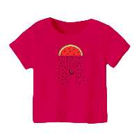 تی شرت آستین کوتاه بچگانه مدل هندوانه چتر یلدایی کد 2 رنگ سرخابی