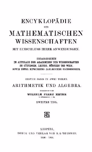 خرید و دانلود نسخه کامل کتاب Encyclopaedie der mathematischen Wissenschaften und Anwendungen. Arithmetic und Algebra