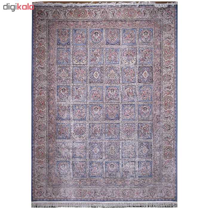 فرش ماشینی زمرد مشهد کد 50002 زمینه دلفینی