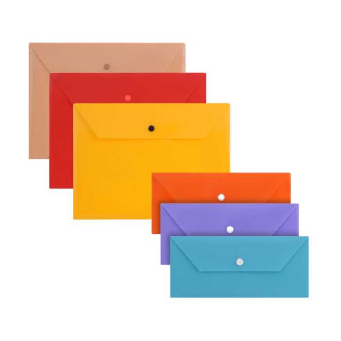 پوشه دکمه دار پاپکو مدل 104&amp;105 بسته 6 عددی 