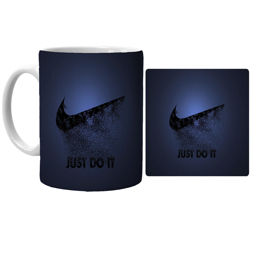 ماگ مدل just do it کد xt10 همراه با زیرلیوانی