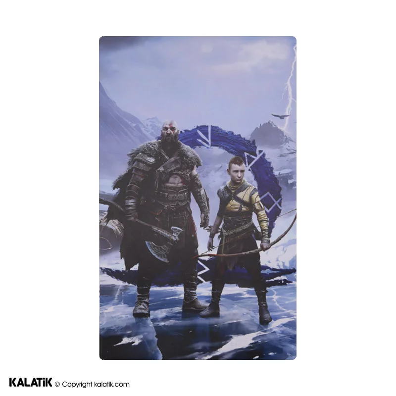 برچسب کنسول PlayStation 5 Slim طرح God of War Ragnarok