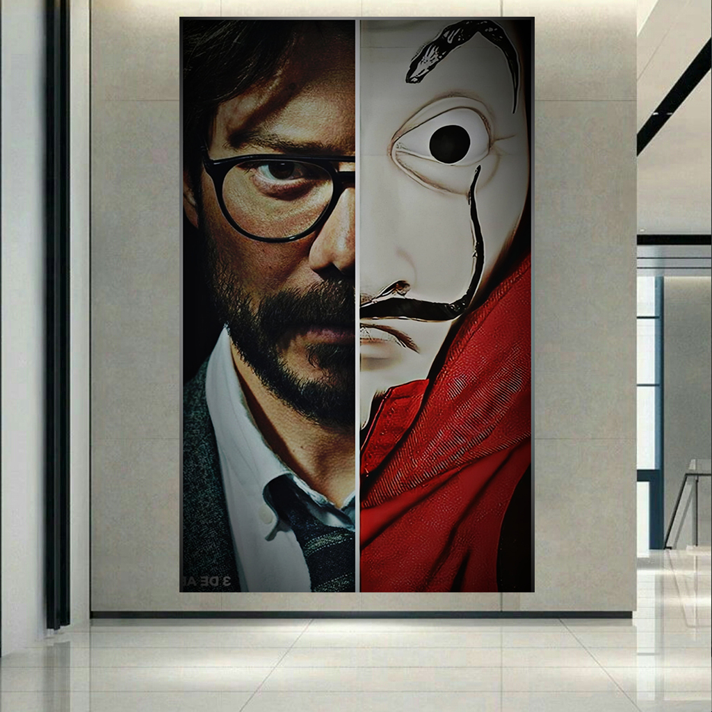 تابلو بوم طرح خانه کاغذی مدل پروفسور و نیمه پنهان کد AR2301