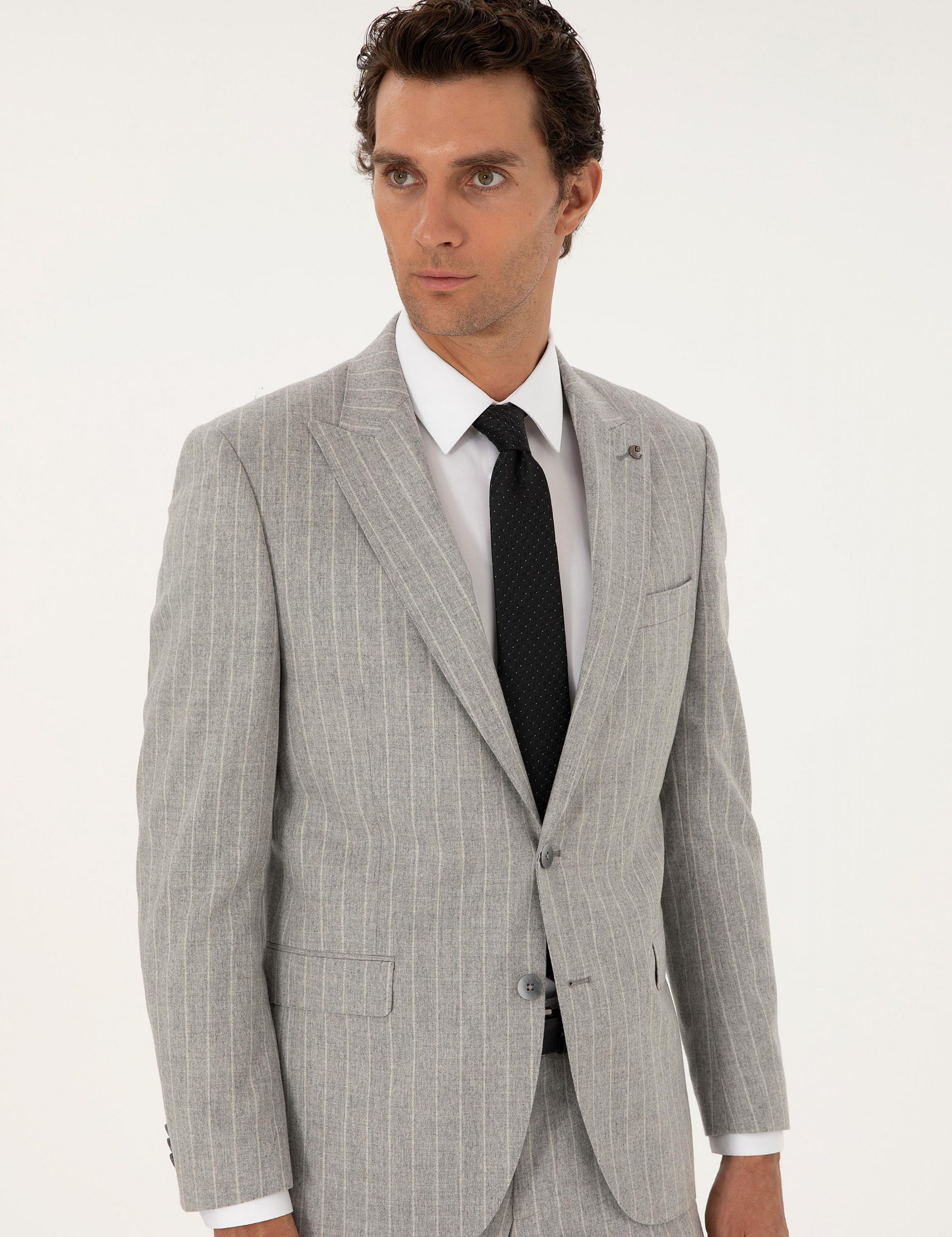 کت و شلوار مردانه خاکستری روشن کاشارل