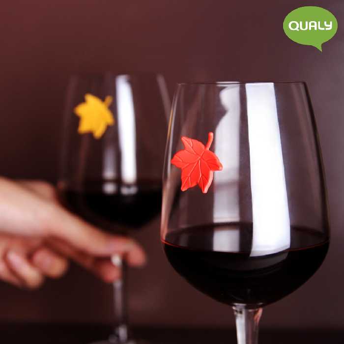 نشانگر تزئینی لیوان کوالی مدل Leaf کد 10104 مجموعه 6 عددی