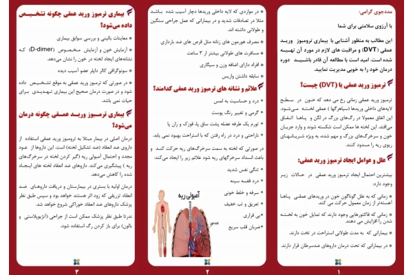 پمفلت آموزشی ترومبوز ورید عمقی - کتابخانه مجازی واتیکان