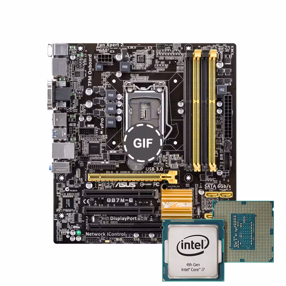 باندل مادربرد ASUS Q87M-E و Core i7 4790