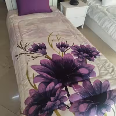 ست روتختی یک نفره طرح گل بنفش برند ایپک